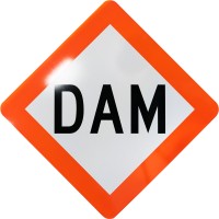 Dam Warning Sign - 48 in